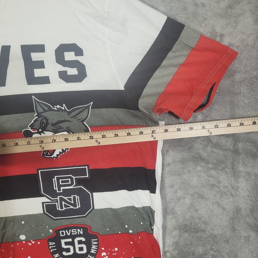 Parish Nation Wolves Shirt Mens 3XL Striped Graphic Wolf Graphic Tee 3XL Shirt - Picture 5 of 8